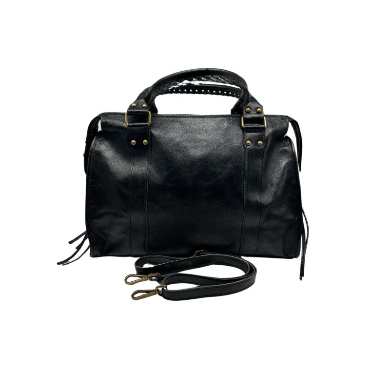 Iridescent leather city bag - Large