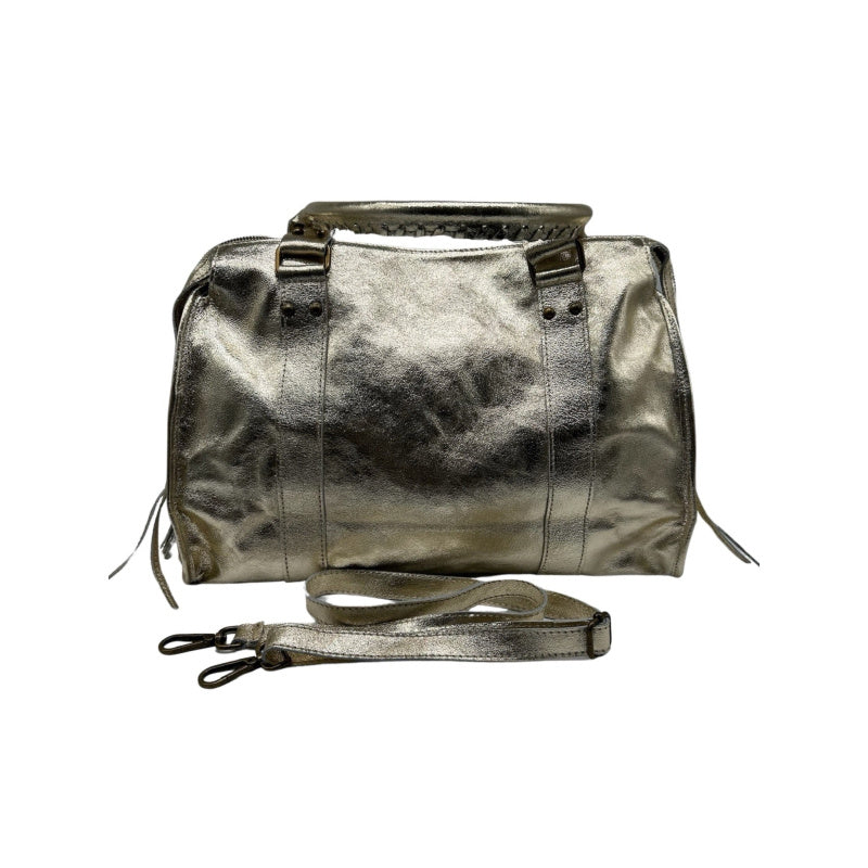 Iridescent leather city bag - Large