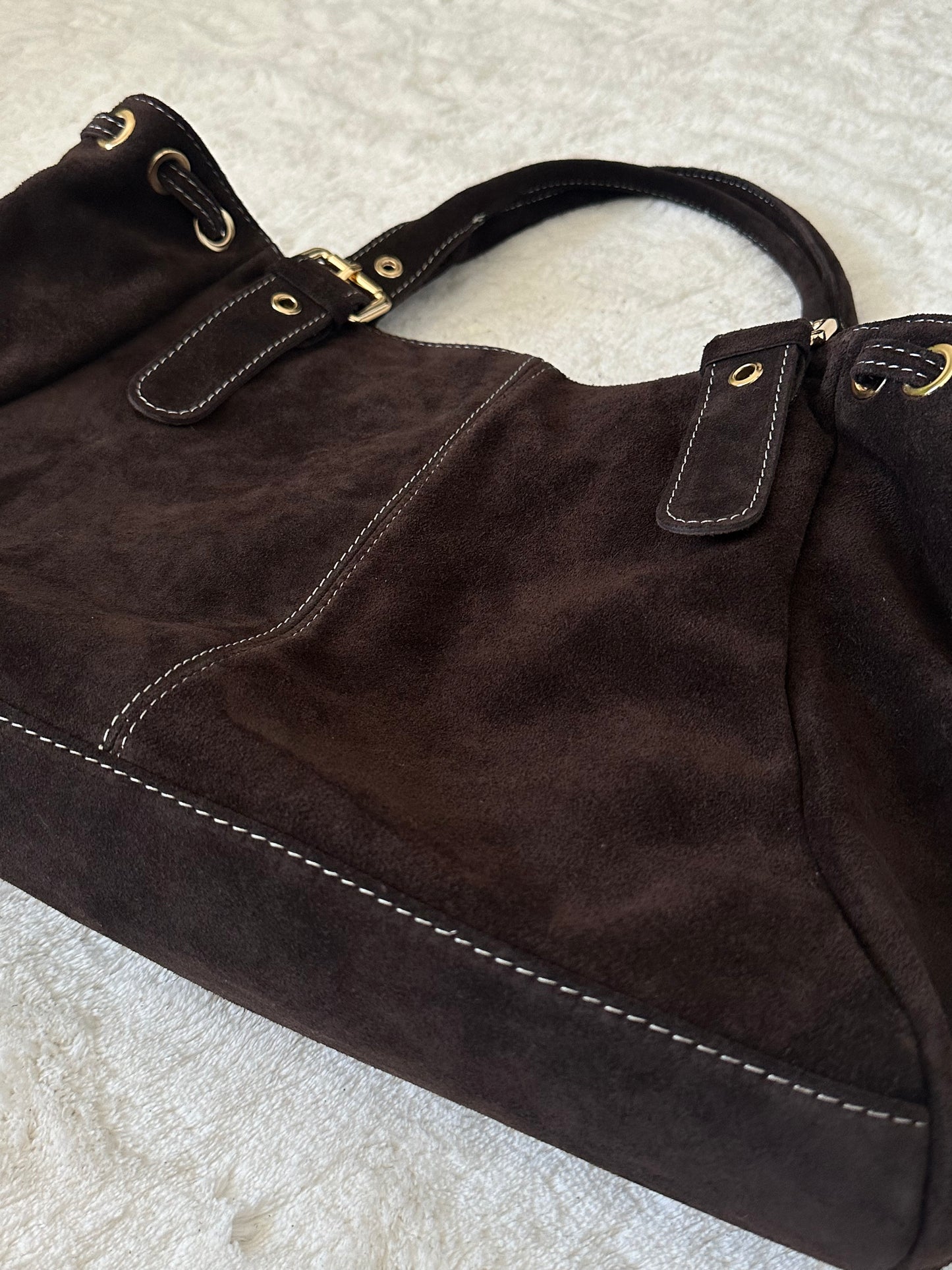 Sac XL lacets marron chocolat