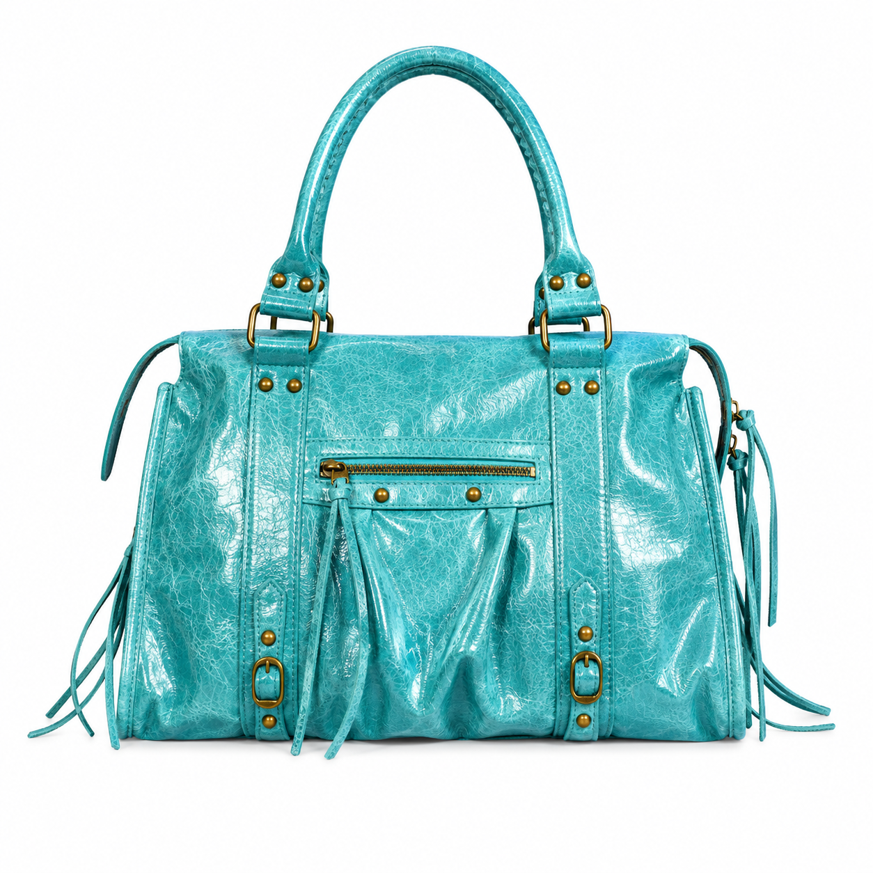 VOORBESTELLING: Sac city L glossy - Turkoois