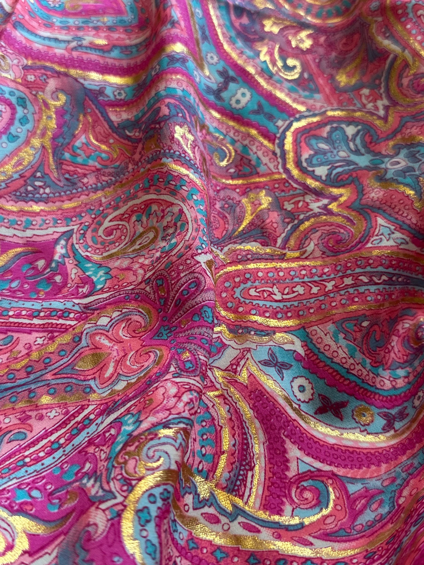 Robe bohème - Rose fuchsia / bleu
