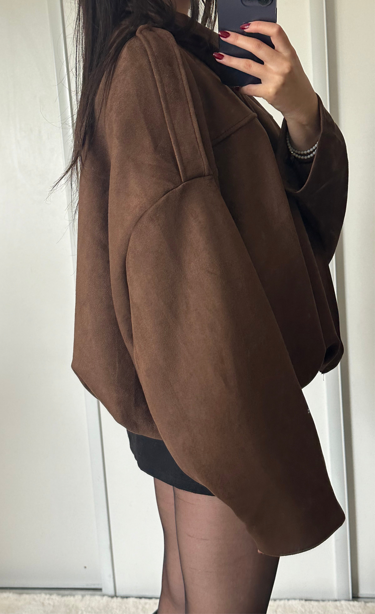 Veste aviateur - Marron chocolat