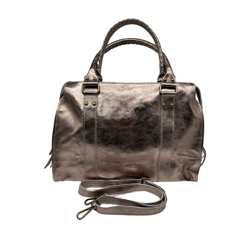 Iridescent leather city bag - Large