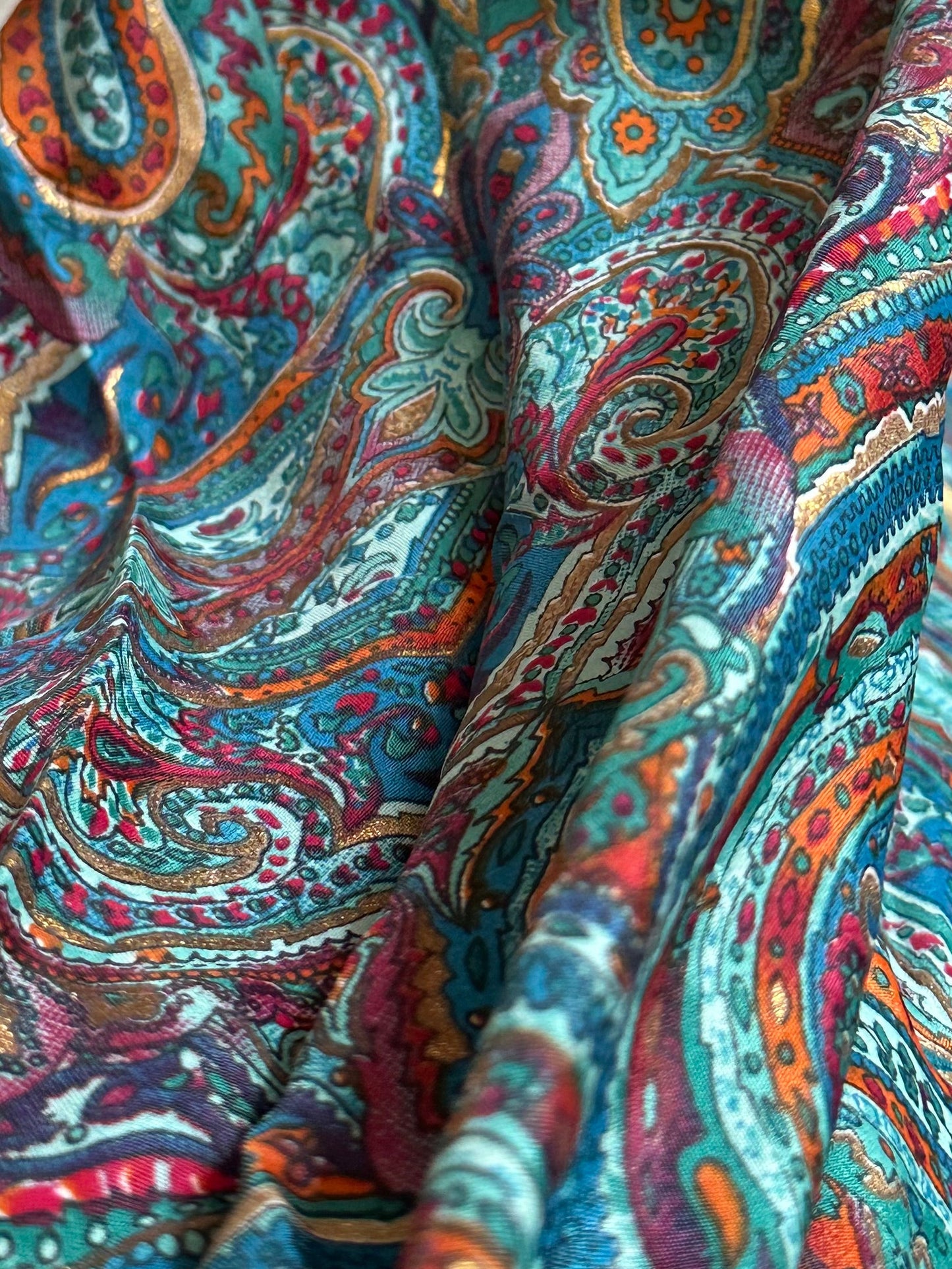 Robe Maia - Turquoise/ Orange
