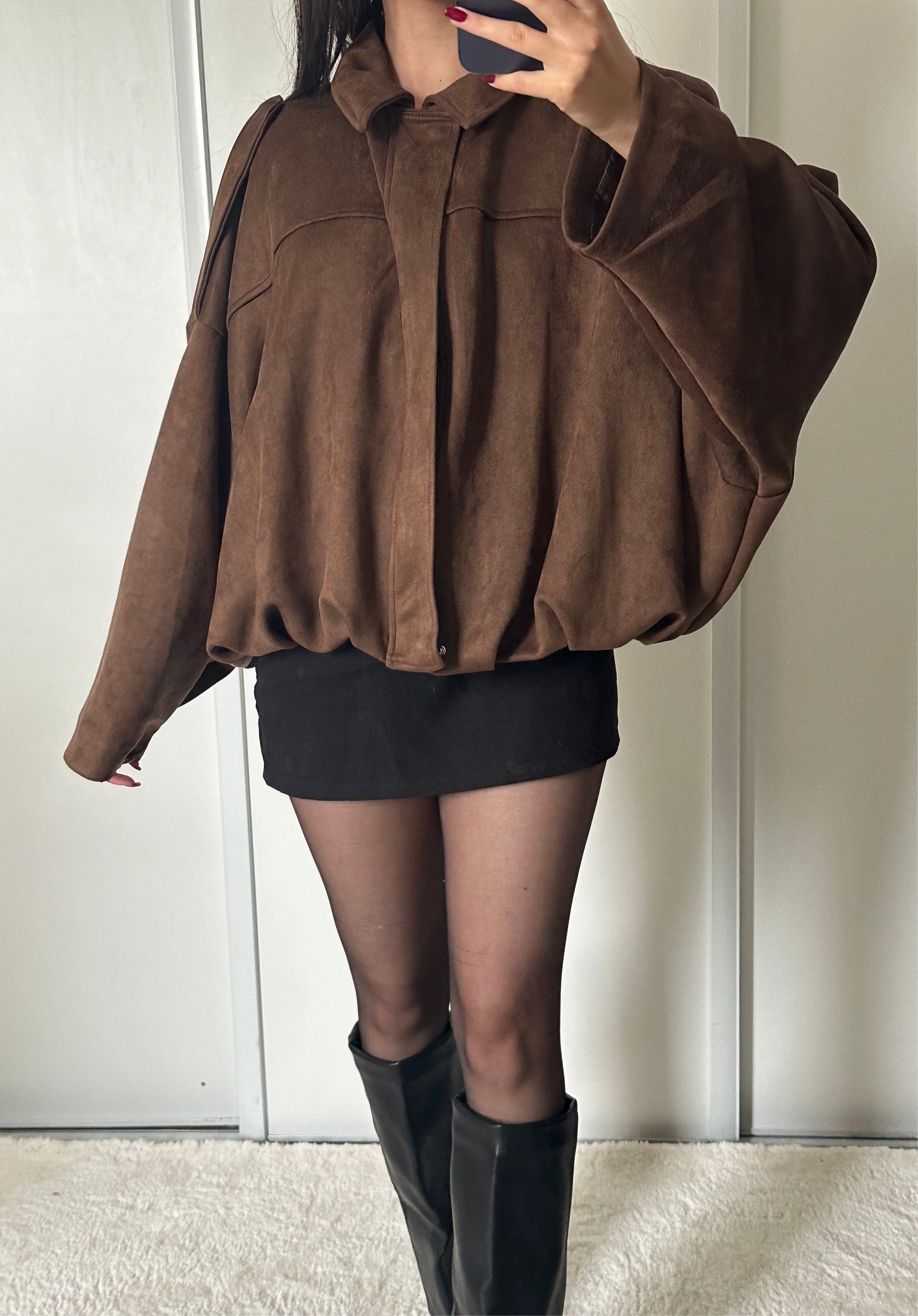Veste aviateur - Marron chocolat