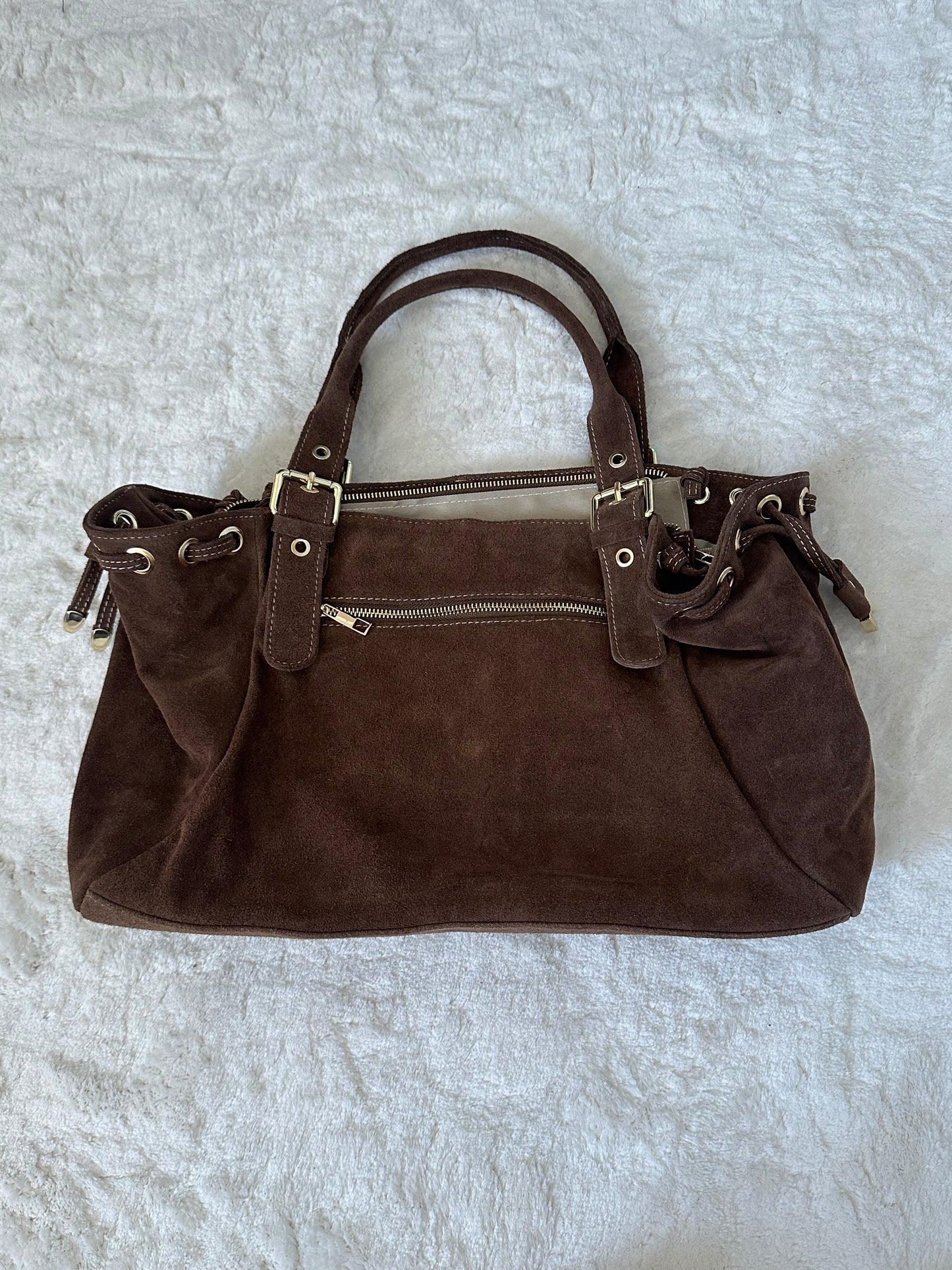 Sac XL lacets marron noisette