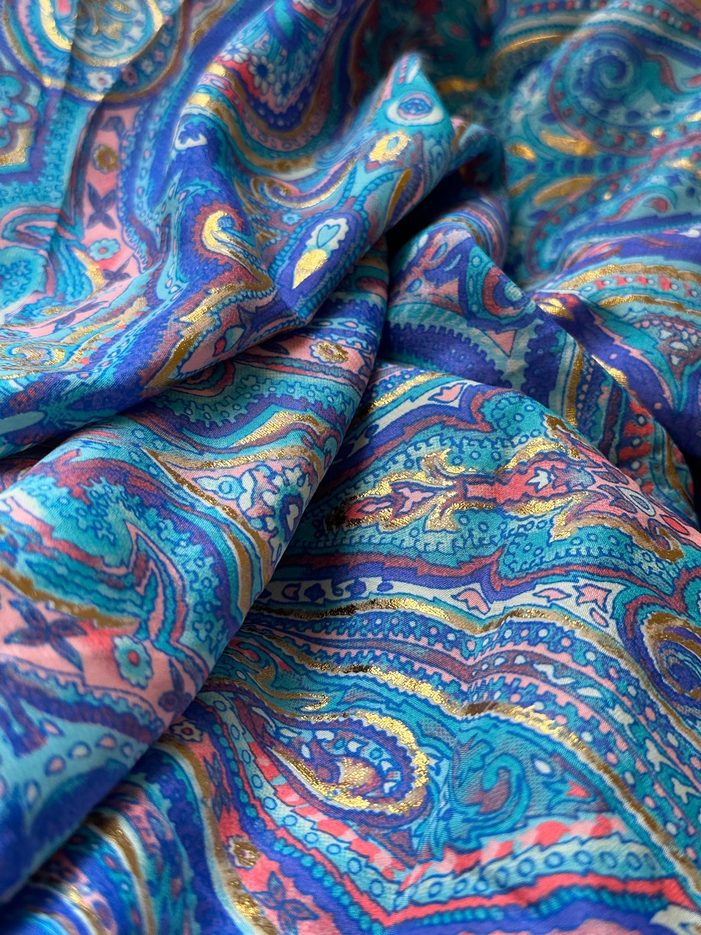 Robe bohème - bleu/ rose