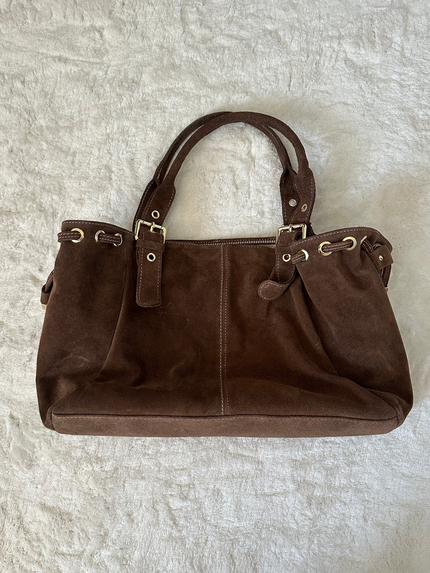 Sac XL lacets marron noisette
