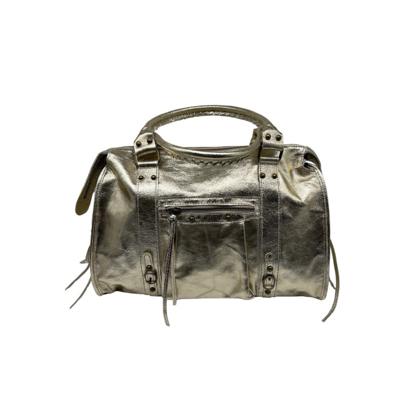 Iridescent leather city bag - Large