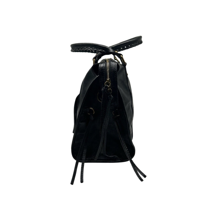 Iridescent leather city bag - Large