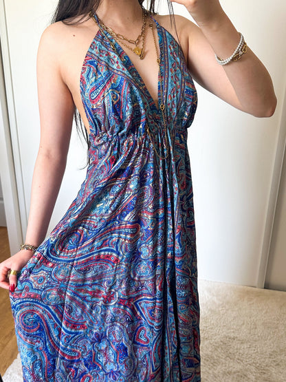 Robe Maia - Bleu / rouge