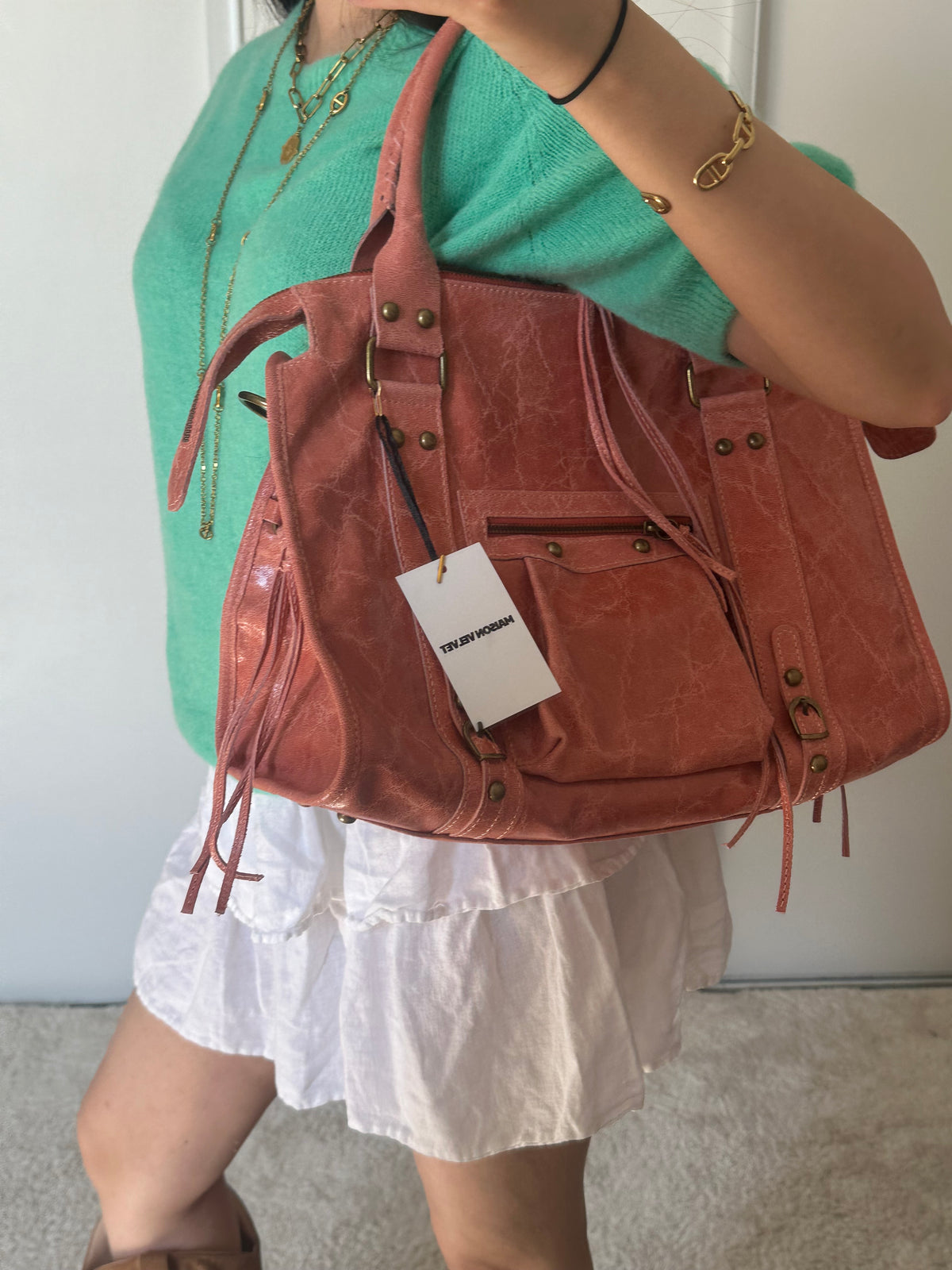 Édition limitée: Sac city L glossy - corail
