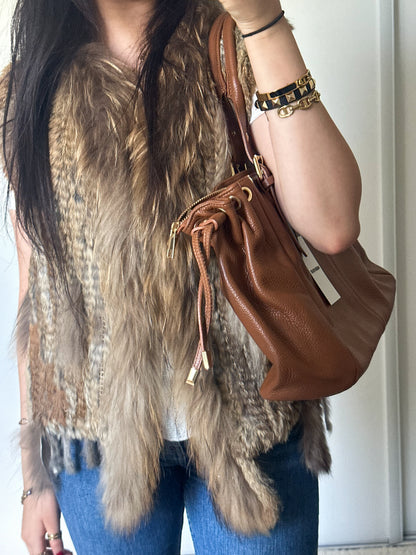 Stockholm Bag L - Camel Grained Leather