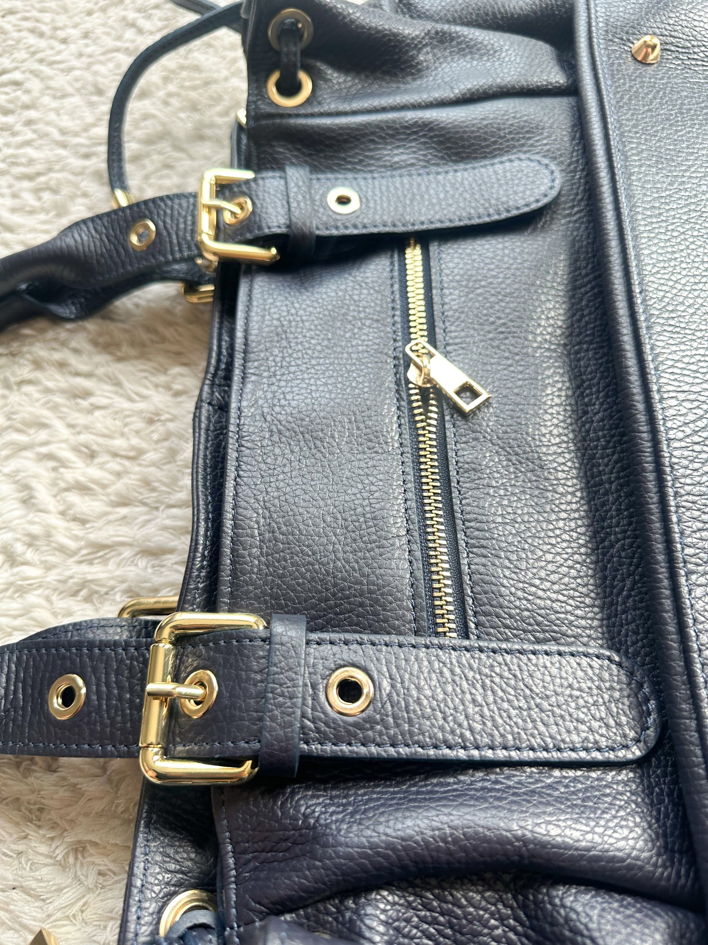 Sac Stockholm L - Bleu marine grainé