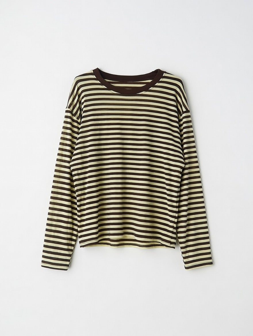 T-shirt Lola jaune/marron