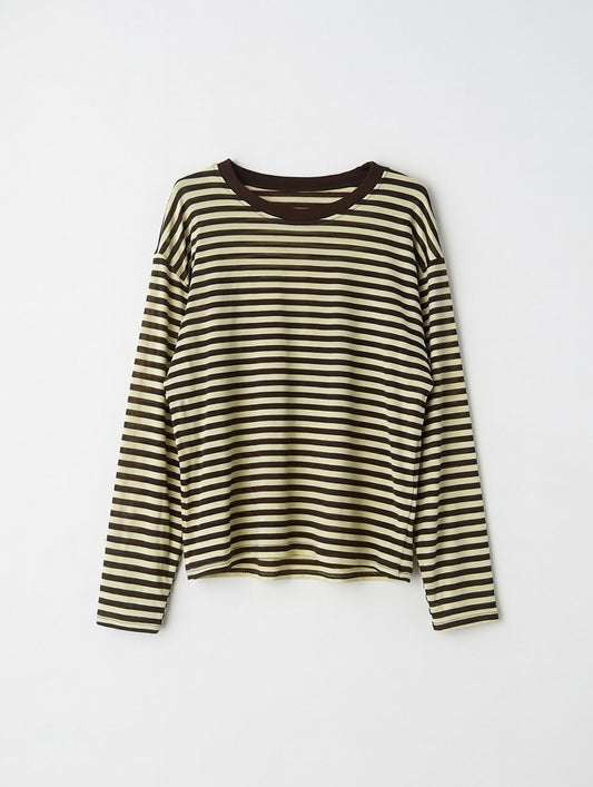 T-shirt Lola jaune/marron