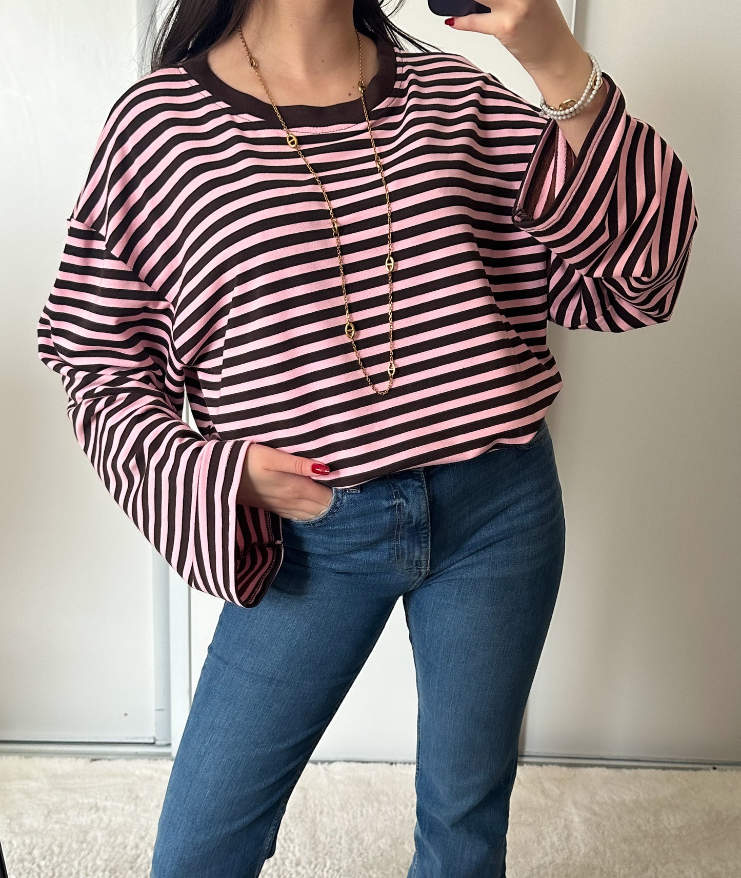 T-shirt Lola Marron/rose