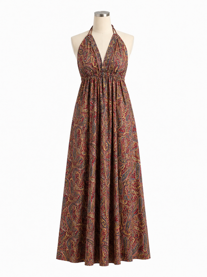 Robe bohème - bordeaux