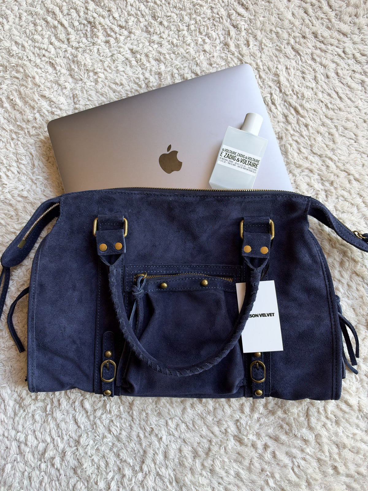 Sac City - Navy blue suede
