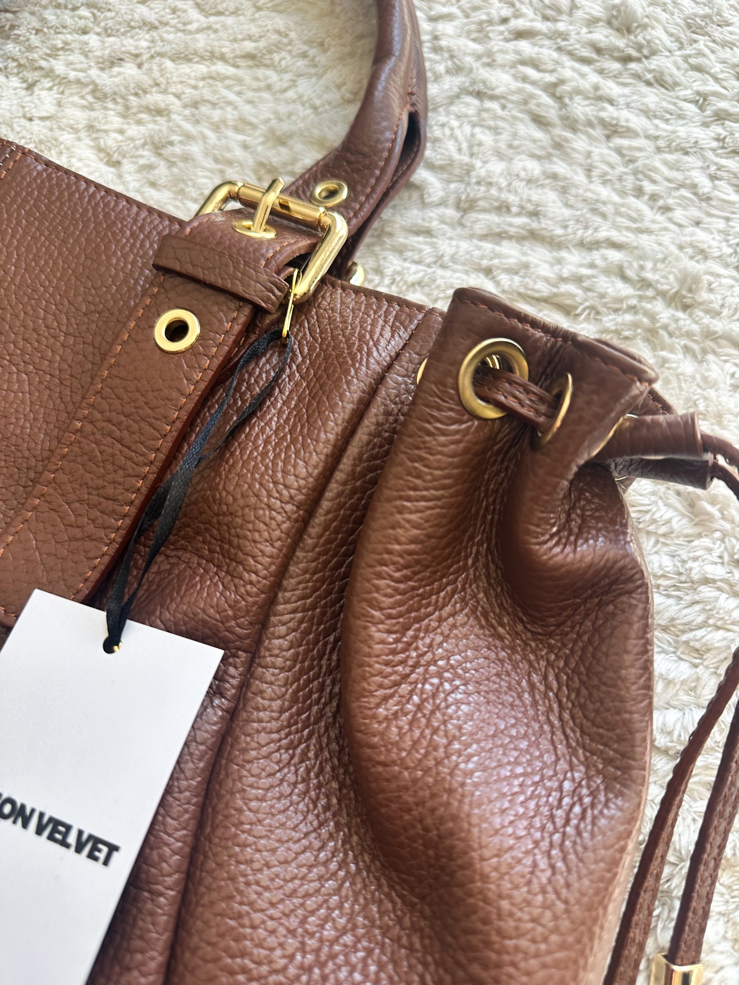 Stockholm Bag L - Grained brown leather