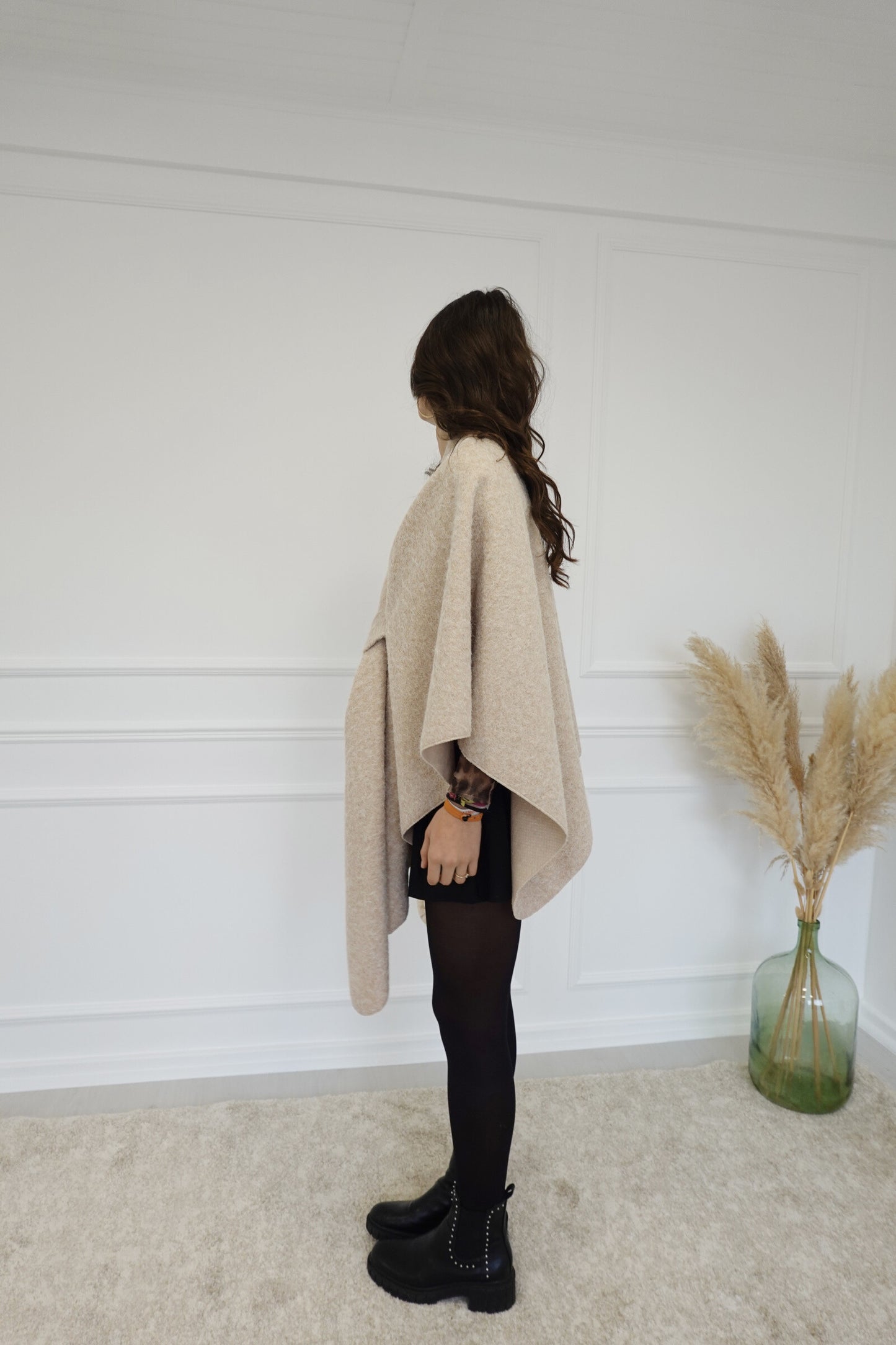 Cape poncho à noeud chic