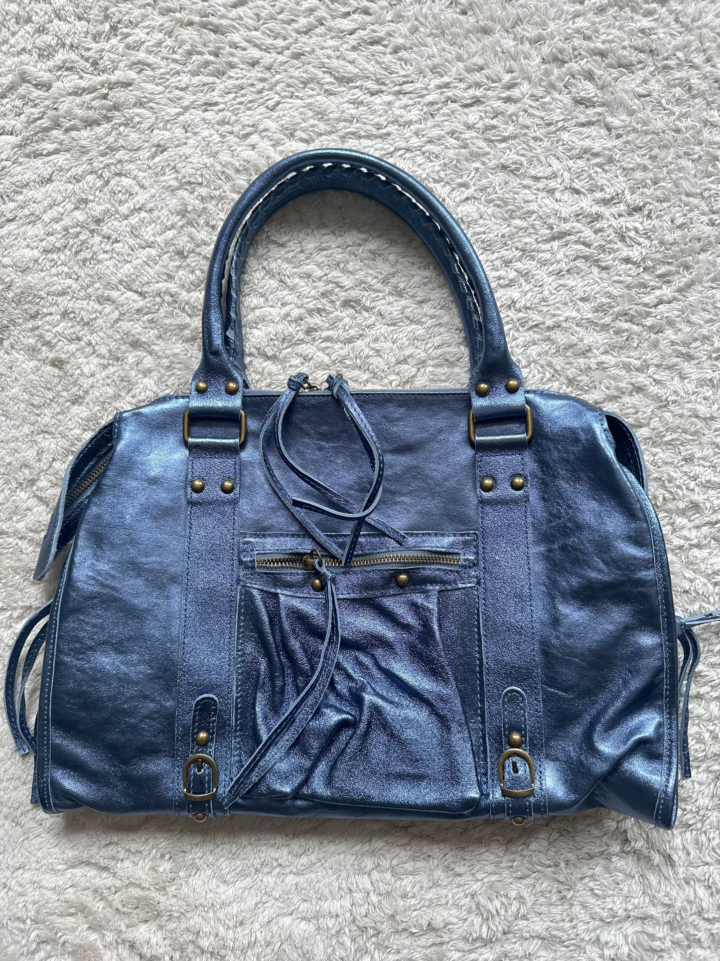 Sac City L - bleu marine irisé