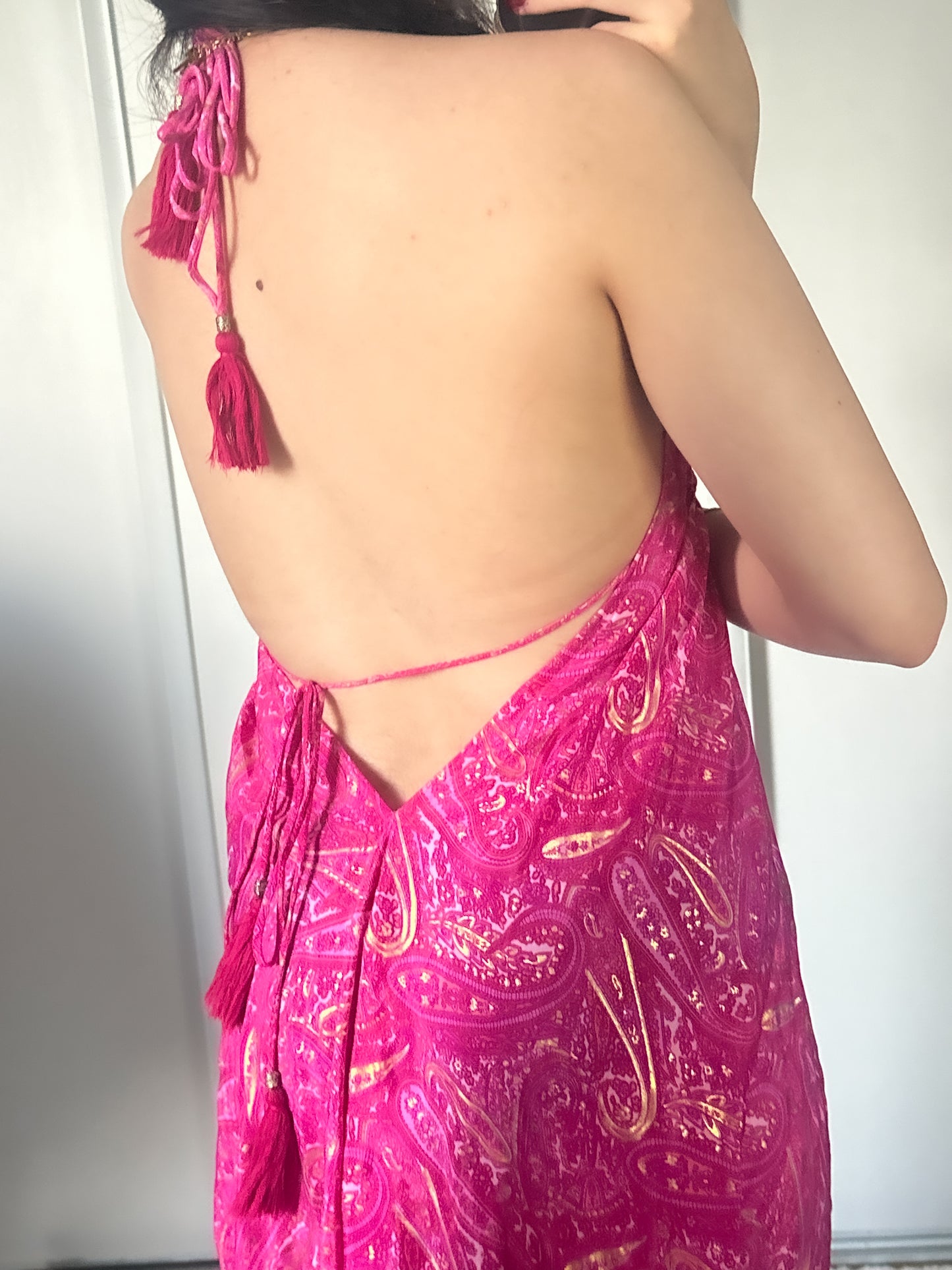 Robe bohème - Rose fluo