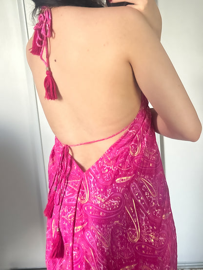 Robe bohème - Rose fluo
