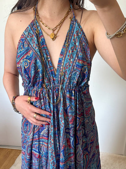 Robe Maia - Bleu / rouge