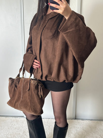 Veste aviateur - Marron chocolat