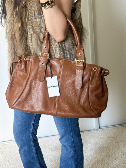 Stockholm Bag L - Camel Grained Leather