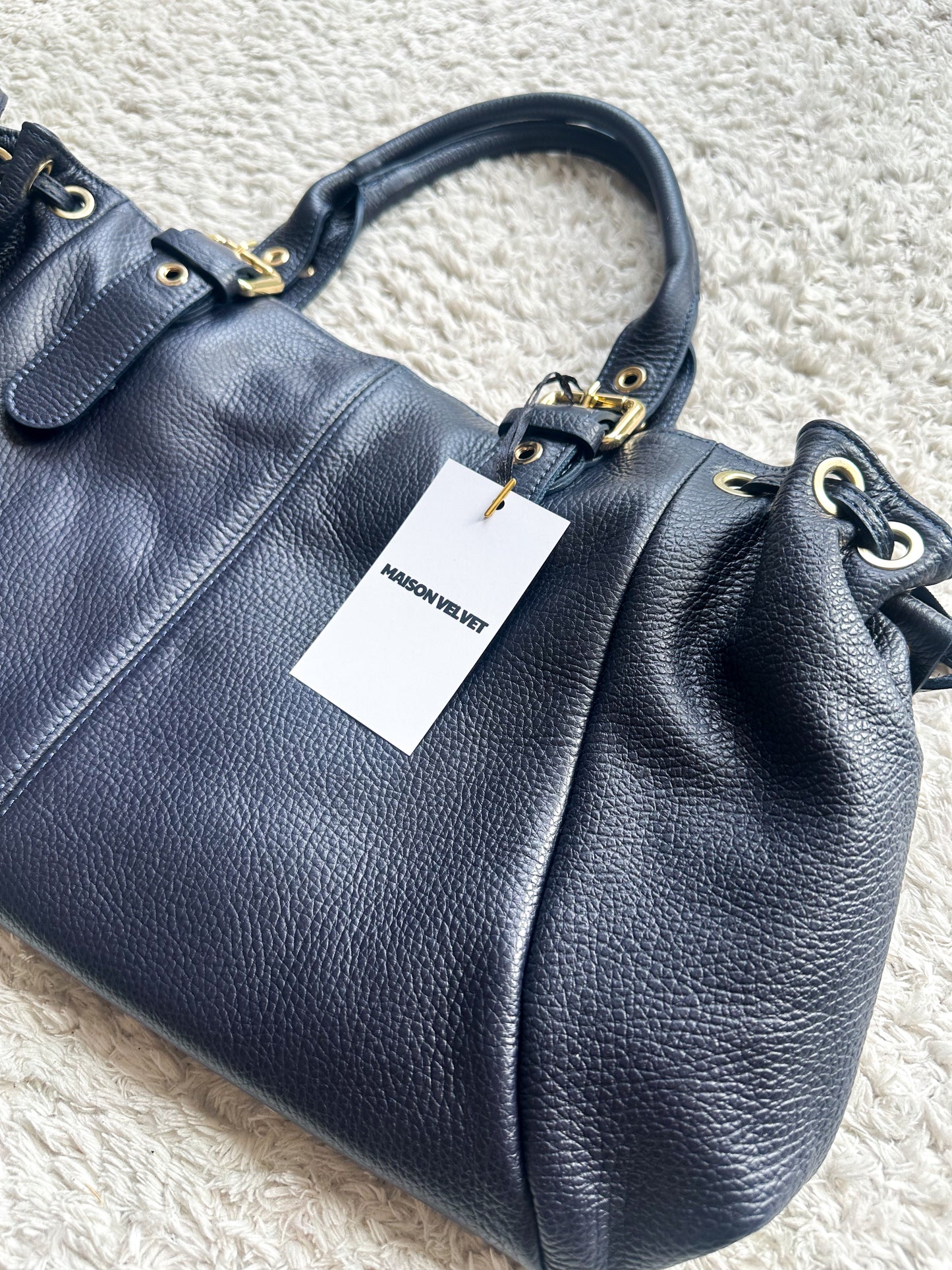 Sac Stockholm L - Bleu marine grainé