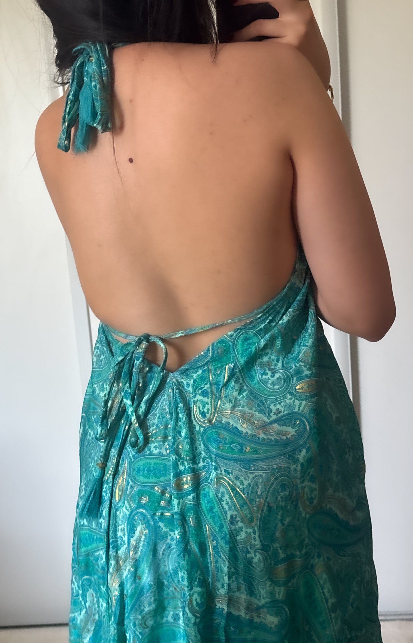 Boheemse jurk - turquoise