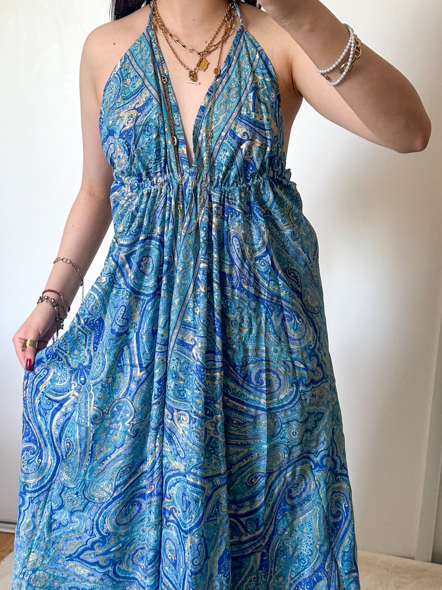 Robe Maia - Bleu clair & foncée