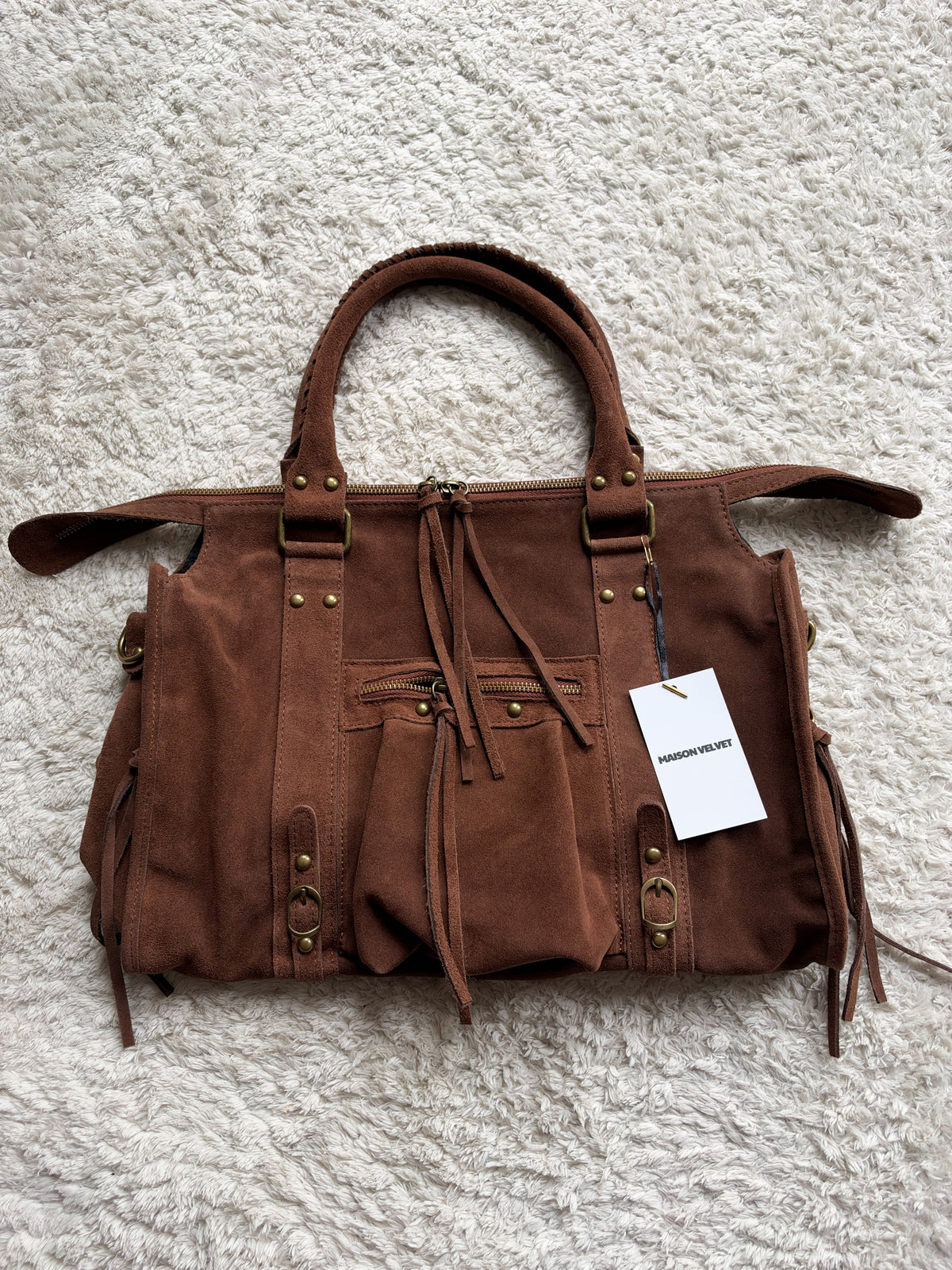 Sac City L - brown suede