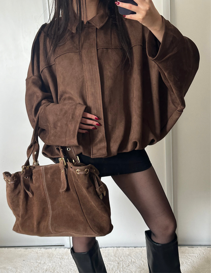 Veste aviateur - Marron chocolat