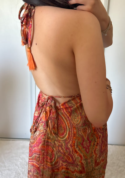 Bohemian dress - Orange/pink