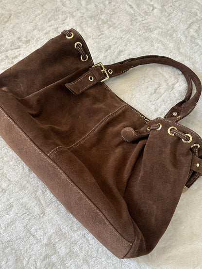 Sac XL lacets marron noisette