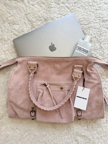 Tas City L - Roze suède