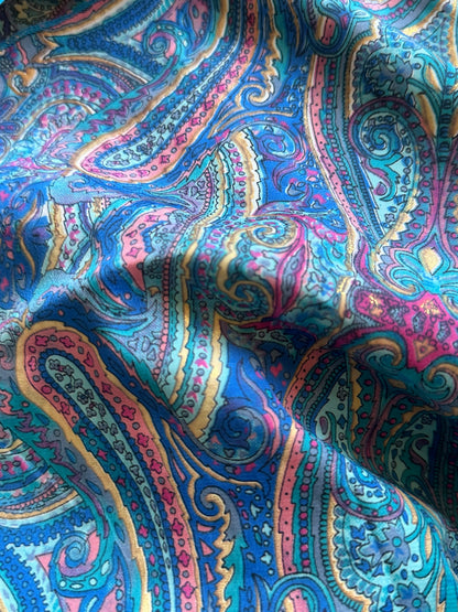 Robe bohème - bleu marine / rose