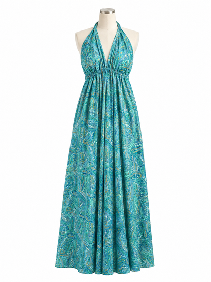 Robe bohème - turquoise