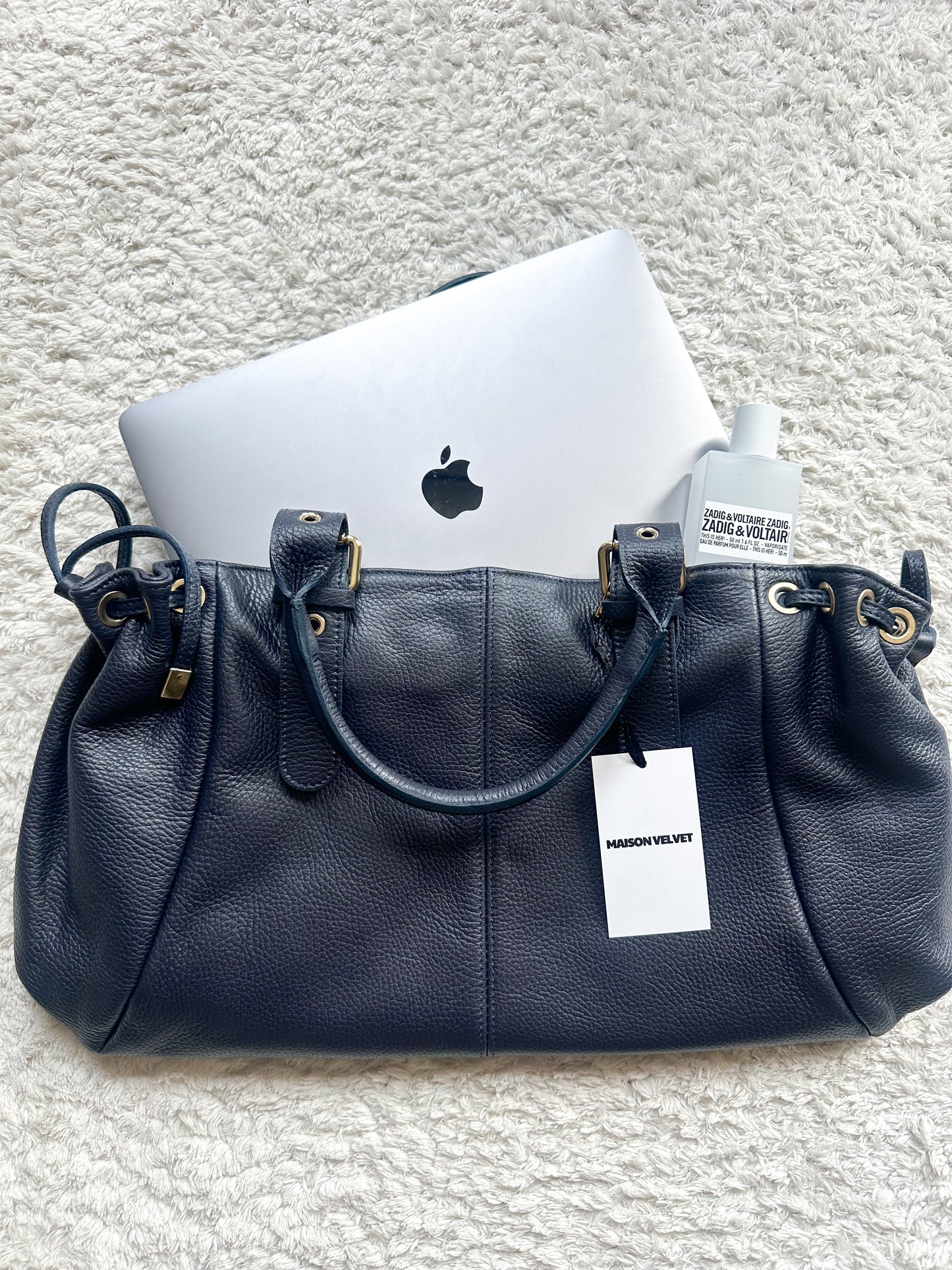 Sac Stockholm L - Bleu marine grainé