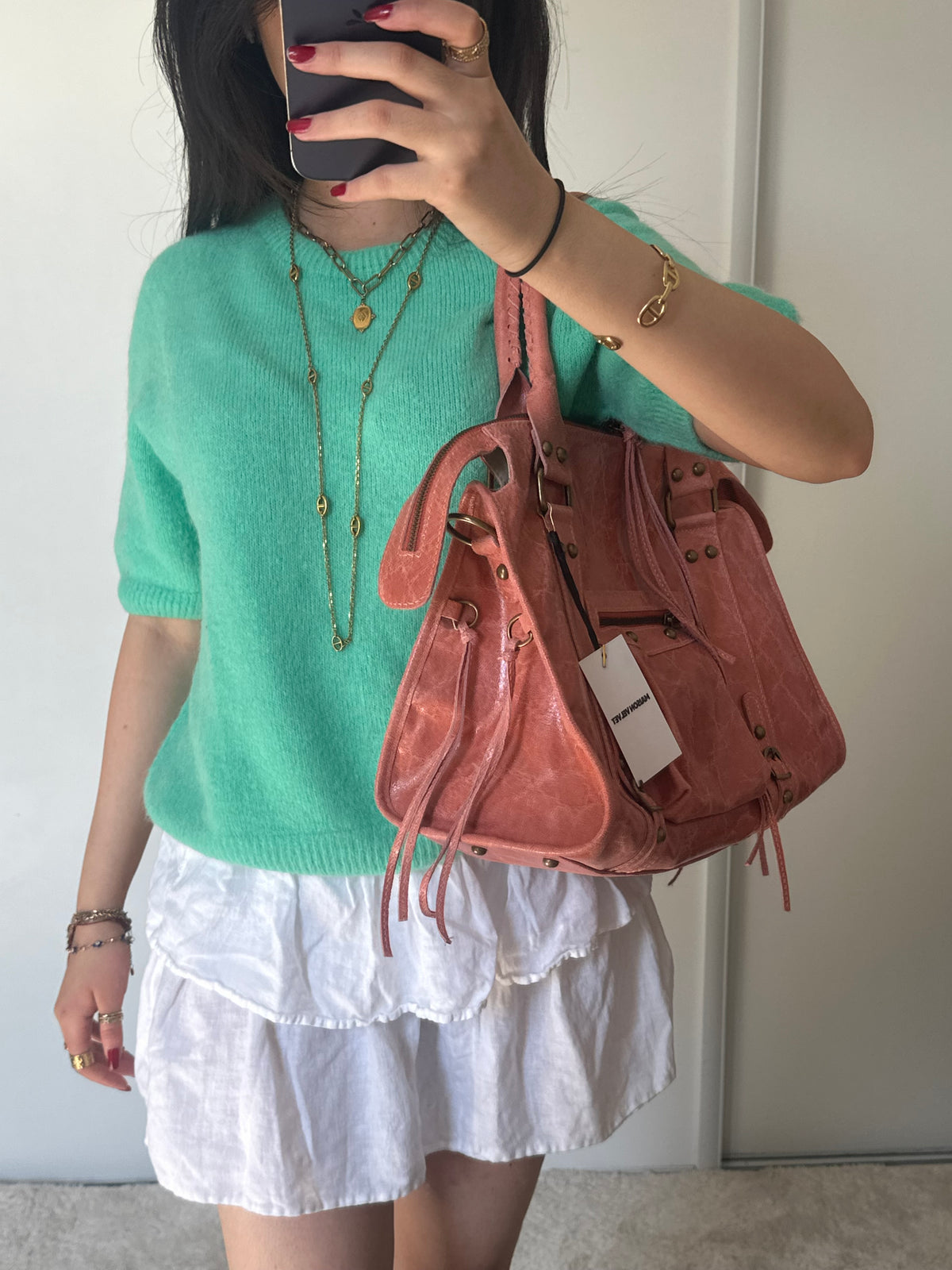 Édition limitée: Sac city L glossy - corail