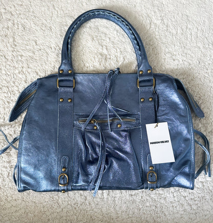 Sac City L - bleu marine irisé