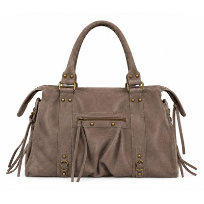 Sac City L - Taupekleurig suède