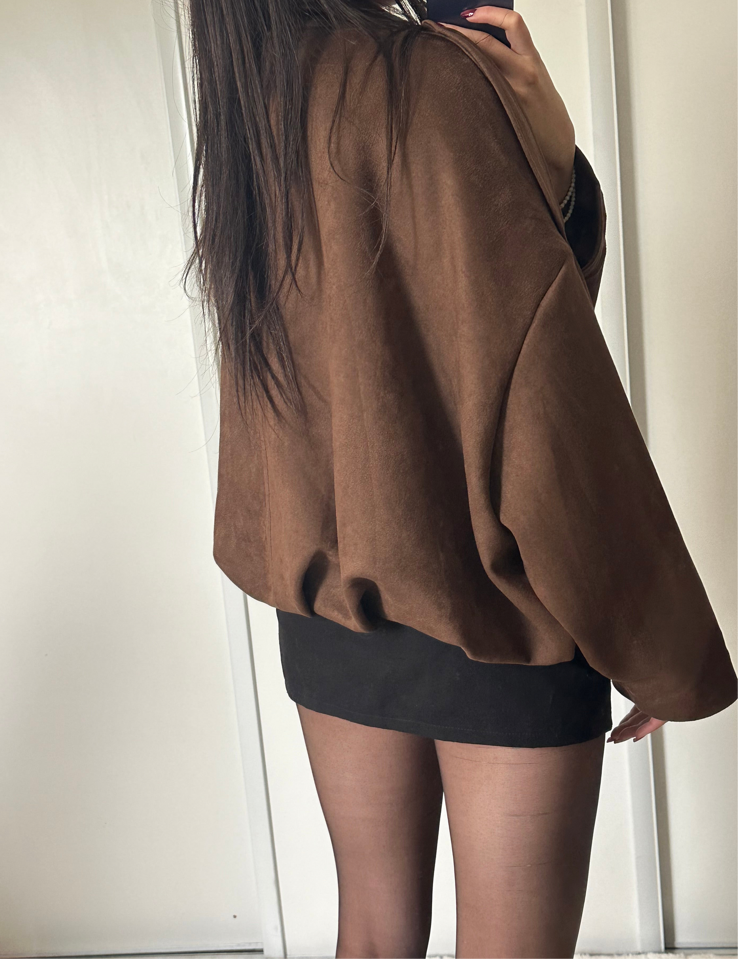 Veste aviateur - Marron chocolat