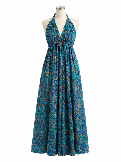 Robe bohème - turquoise/bleu