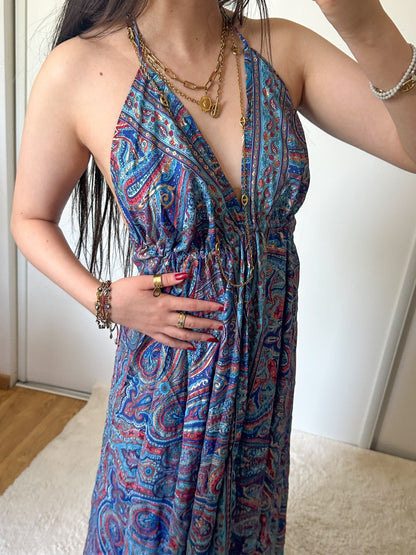 Robe Maia - Bleu / rouge