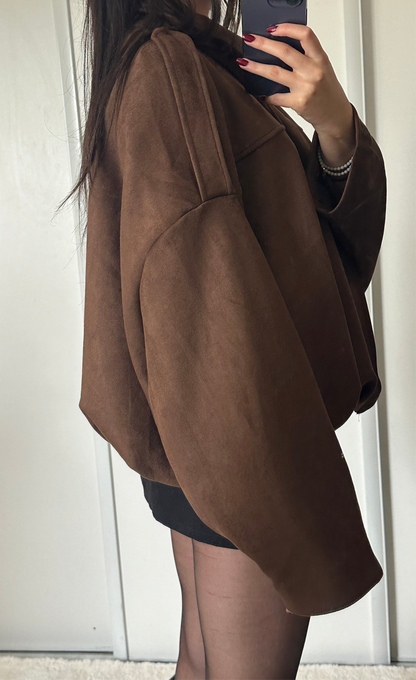 Veste aviateur - Marron chocolat
