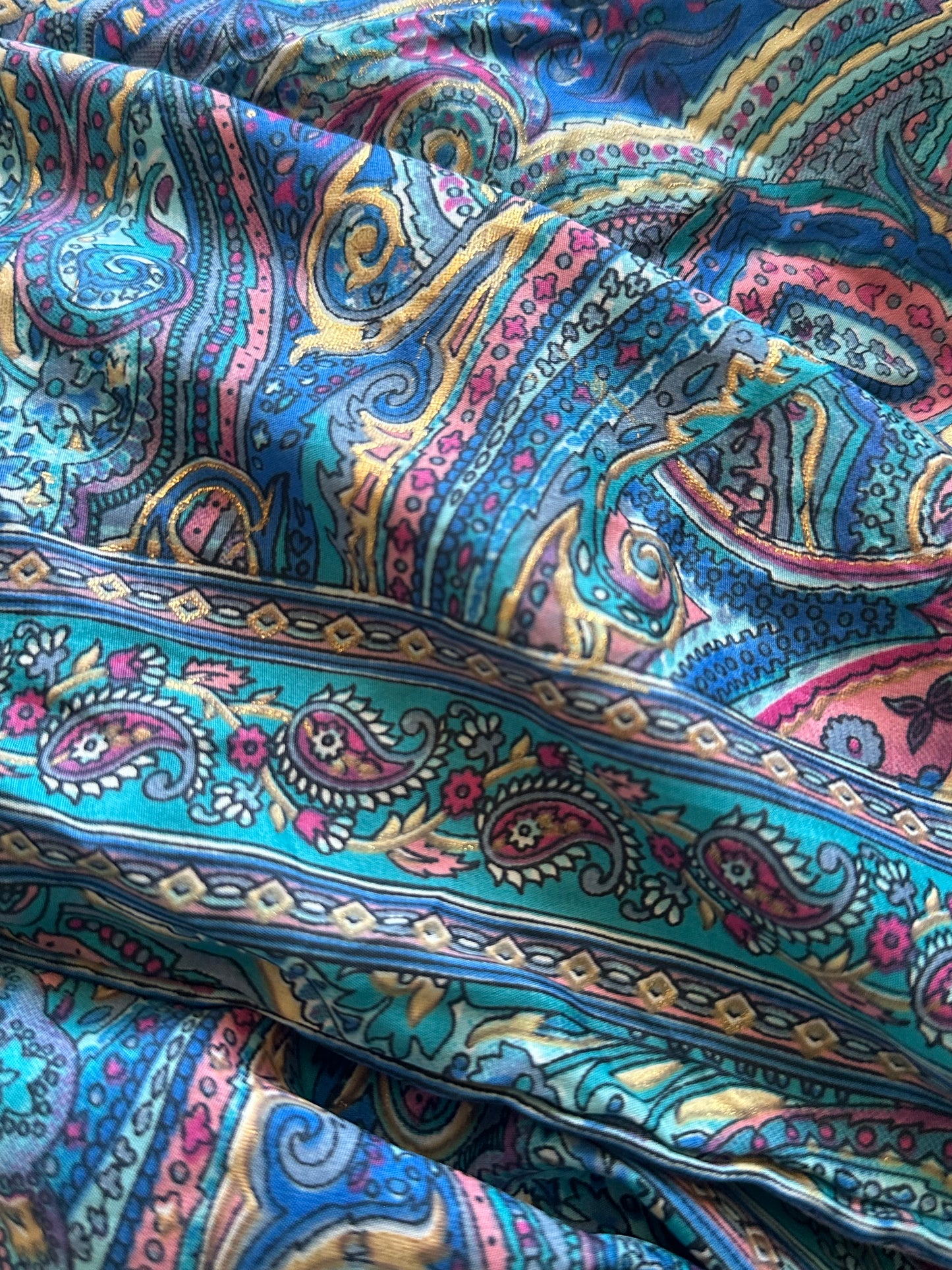 Robe bohème - bleu marine / rose